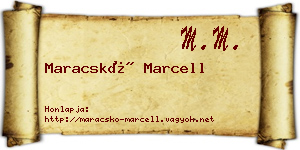Maracskó Marcell névjegykártya